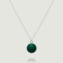 Sterling Silver Minimalist Pendant Chain In Green, thumbnail 1 of 2