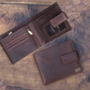 Personalised Men's Card Holder Leather Wallet Rfid, thumbnail 1 of 12