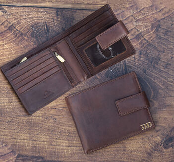 Personalised Men's Card Holder Leather Wallet Rfid, 2 of 12