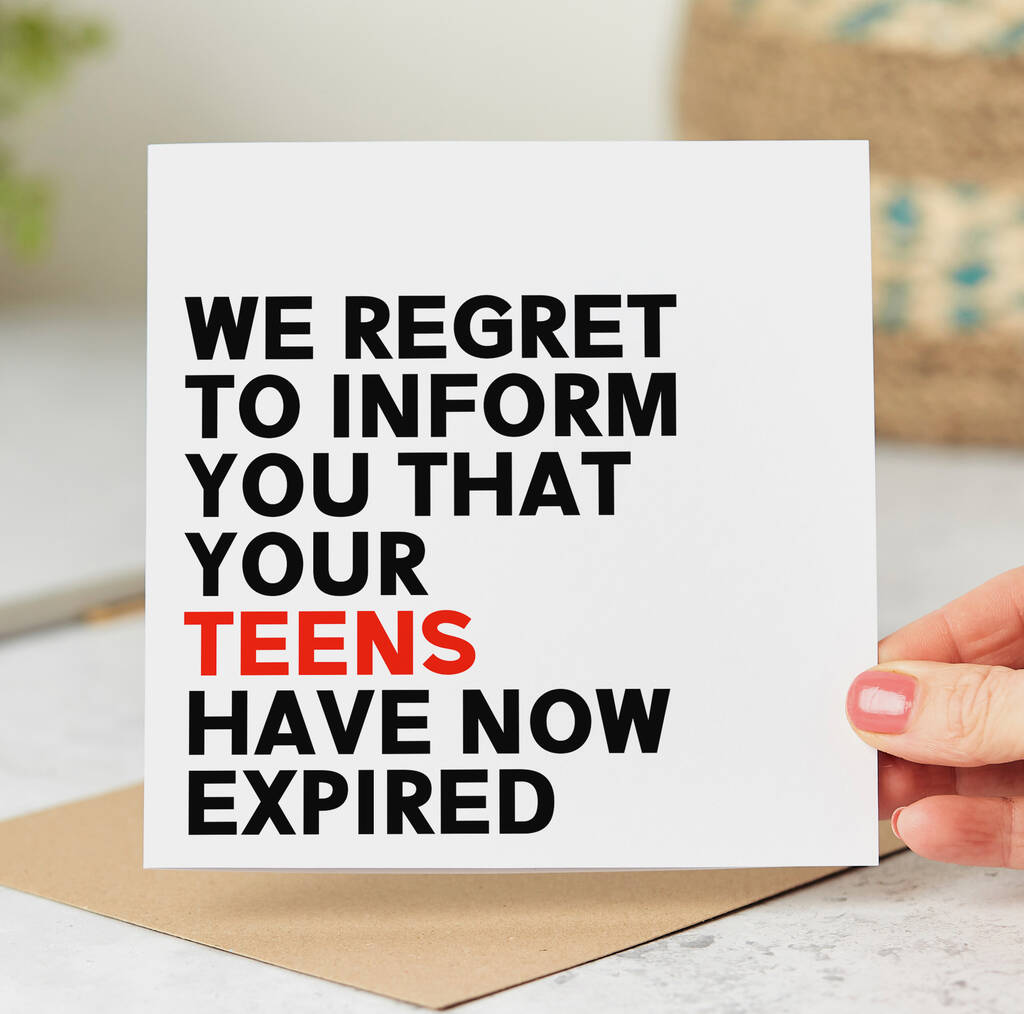 20th Birthday Card 'Your Teens Have Expired' By Arrow Gift Co