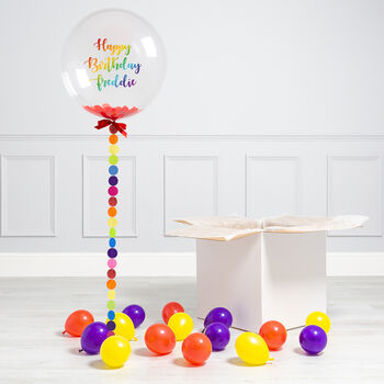 Personalised Rainbow Circle Bubble Balloon, 3 of 3