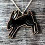 Black Rabbit Wooden Necklace, thumbnail 7 of 8
