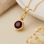 Personalised January Birthstone Necklace In Gold Plated Silver, thumbnail 1 of 11