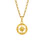Gold Plated North Star Compass Steel Necklace For Men, thumbnail 3 of 9