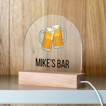 Personalised Beer Bar Light Sign, 4 of 6