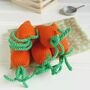 Carrot Play Pretend Crochet Vegetable Soft Toy, thumbnail 4 of 9