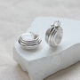 Gold Or Silver Ribbed Mini Hoop Earrings, thumbnail 2 of 4