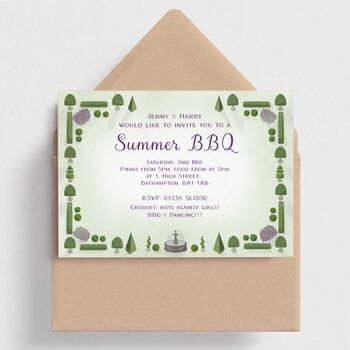 Topiary Garden Invitations Plain Or Plantable Card, 2 of 2