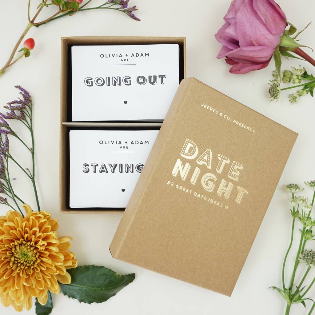 52 Personalised Date Night Cards By The Stationer By Jeeves Co 