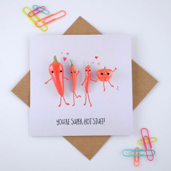 You're Super Hot Stuff Greeting Card, 2 of 2