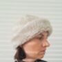Pure Merino Wool Beanie Hat In Light Grey, thumbnail 2 of 6
