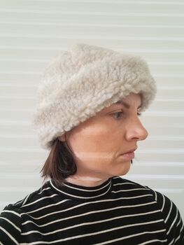 Pure Merino Wool Beanie Hat In Light Grey, 2 of 6