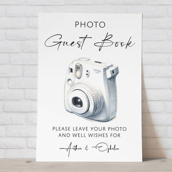 Instax Photo Guest Book Wedding Sign, 5 of 6