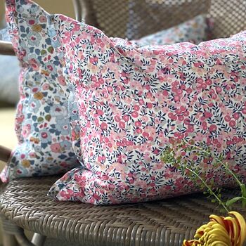 Cushion Embroidered Personalisation Liberty Print, 7 of 10