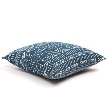 Iman Recycled Cotton Cushion Cover In Blue, 3 of 3