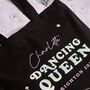 Personalised Dancing Queen Hen Party Black Tote Bag, thumbnail 2 of 2