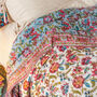 Handmade Vintage Rose Block Print Bedspread Double/King, thumbnail 4 of 10