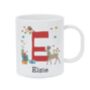 Personalised Initial Reindeer Christmas Melamine Mug, thumbnail 2 of 3