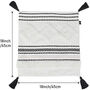 Black And White Tufted Boho Square Pillow Cover, thumbnail 2 of 4