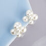 Silver Plated Pearl Bubble Stud Earrings, thumbnail 1 of 12