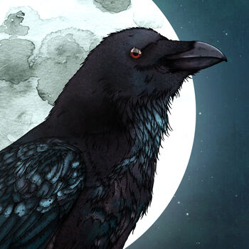 Raven And Moon Giclée Art Print, 6 of 6