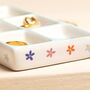 Blue Bow And Floral Ceramic Trinket Tray, thumbnail 3 of 3