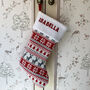 Personalised Nordic Knitted Christmas Stocking, thumbnail 1 of 5