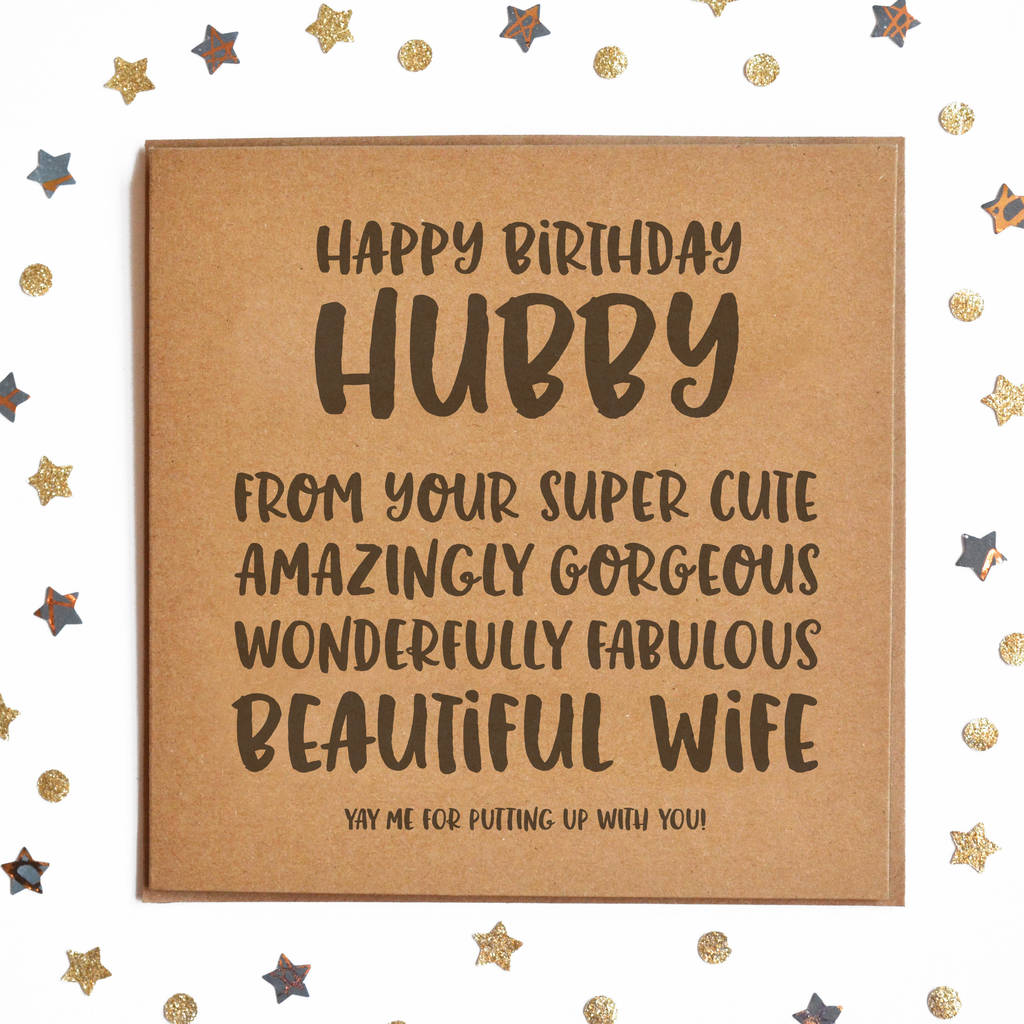 Happy Birthday Hubby Square Card