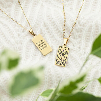 Personalised World Tarot Card Necklace, 2 of 6