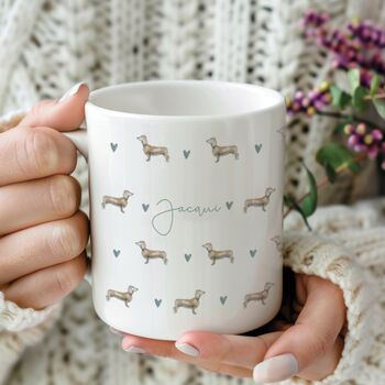 Personalised Dachshund Mug For Sausage Dog Mum, 4 of 4