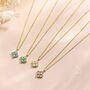 Aqua Green Opal Hydrangea Pendant Necklace, thumbnail 6 of 12