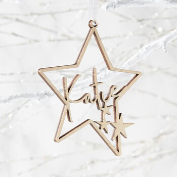 Little Star Personalised Christmas Decoration, 5 of 7