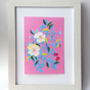 Pink Floral Greetings Card, thumbnail 3 of 6