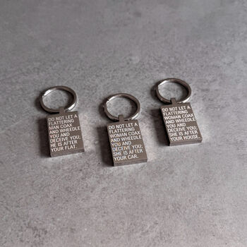 Flattering Personalised Keyring – Funny Gift For Him Or Her, 3 of 6