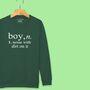 'Boy: Noise With Dirt' Definition Sweatshirt For Boys, thumbnail 2 of 11