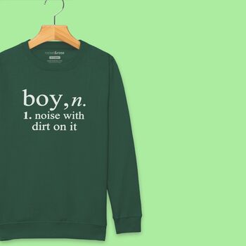 'Boy: Noise With Dirt' Definition Sweatshirt For Boys, 2 of 11