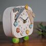Buuny Rabbit, Hare, Meadow Small Personalised Clock, thumbnail 4 of 7