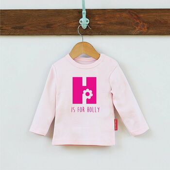 Personalised Alphabet Baby T Shirt, 4 of 8