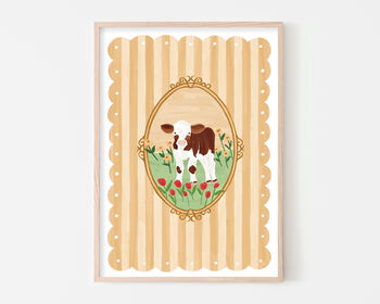 Baby Calf Nursery Art Print, 2 of 4