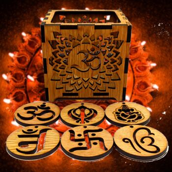 Personalised Diwali Wooden Lantern With Gift, 5 of 12