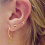 18ct Gold Vermeil Lightning Bolt Ear Stud Earrings, thumbnail 3 of 8