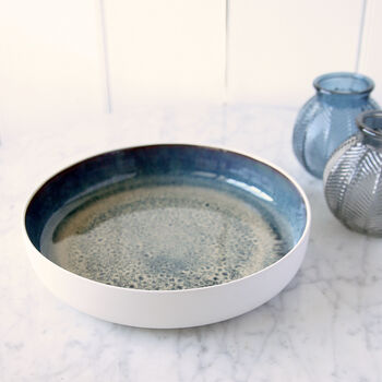 Blue Reactive Glaze Ceramic Bowl, 2 of 2