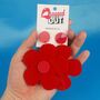 Giant Red Flowers, Acrylic Earrings, thumbnail 2 of 2