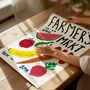 Farmer's Market Kitchen Wall Art Hand Painted Print, thumbnail 3 of 6