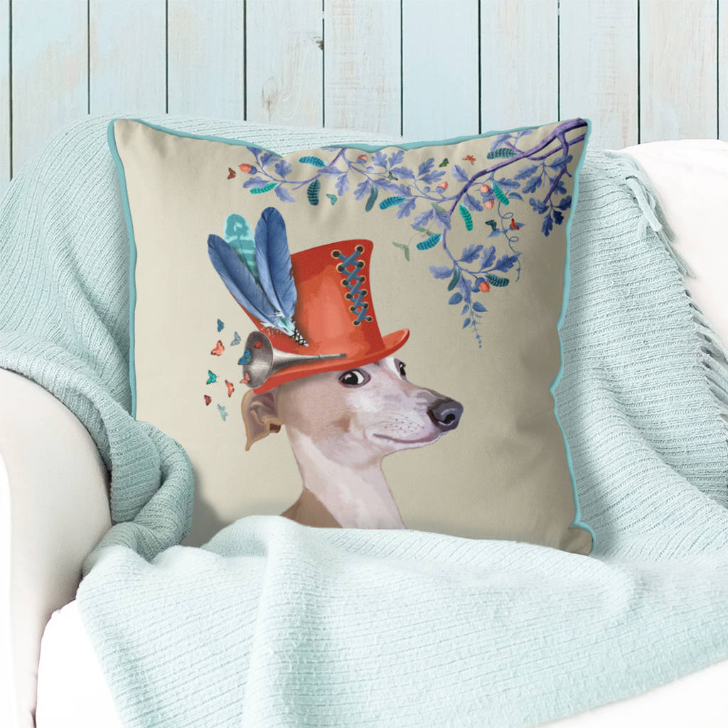 Greyhound Cushion, The Milliners Dogs By Fab Funky Home Decor ...