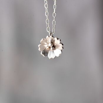 Sterling Silver Flower Necklace, 3 of 5
