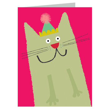 Mini Party Cat Greetings Card, 2 of 4