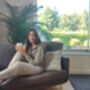 Personalised Pure Cashmere Grey Jumpsuit Hooded Onesie, thumbnail 3 of 11