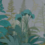 Hedgerow Lampshade In Blues And Green On Grey, thumbnail 6 of 7