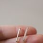 14 K Gold Plated Small Bar Stud Earrings, thumbnail 1 of 5
